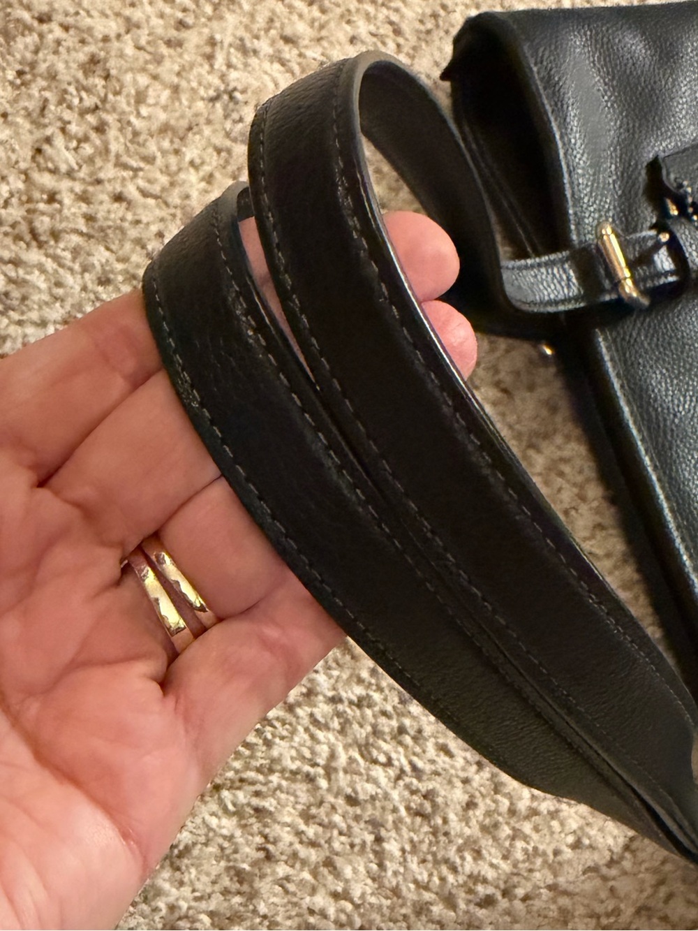 Coach Black Pebbled Leather Taylor Tote with Gold Hardware - Picture 14 of 14